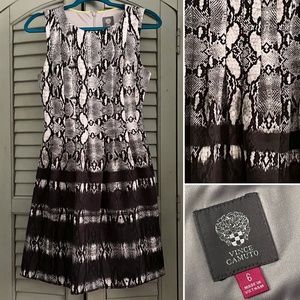Vince Camuto Abstract Print Dress with Pockets Size 6